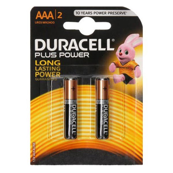 باتری نیم قلم آلکالاین دوراسل 2 عددی مدل Plus Power Duralock