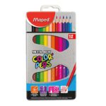 مداد رنگی 12 رنگ مپد سری کالر پپس کد 832014 جعبه فلزی