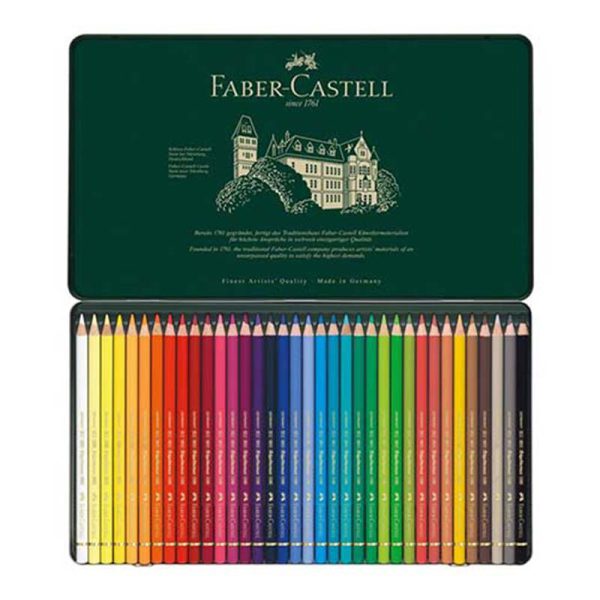مداد رنگی پلی کروموس فابر کاستل 36 رنگ جعبه فلزی کد 23110036