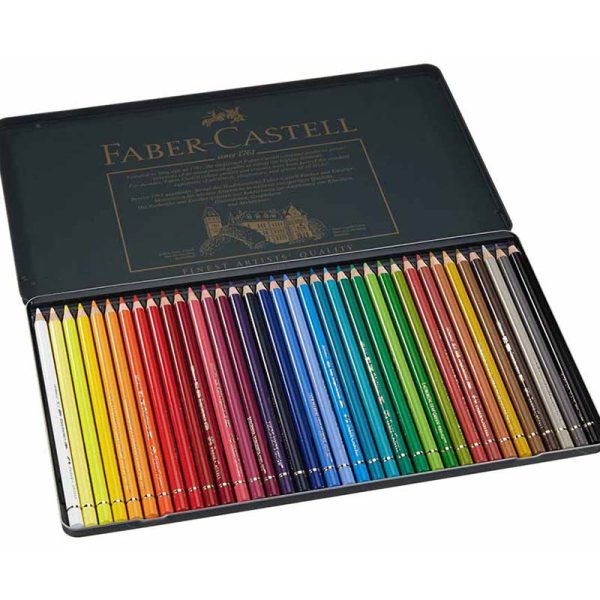 مداد رنگی پلی کروموس فابر کاستل 36 رنگ جعبه فلزی کد 23110036