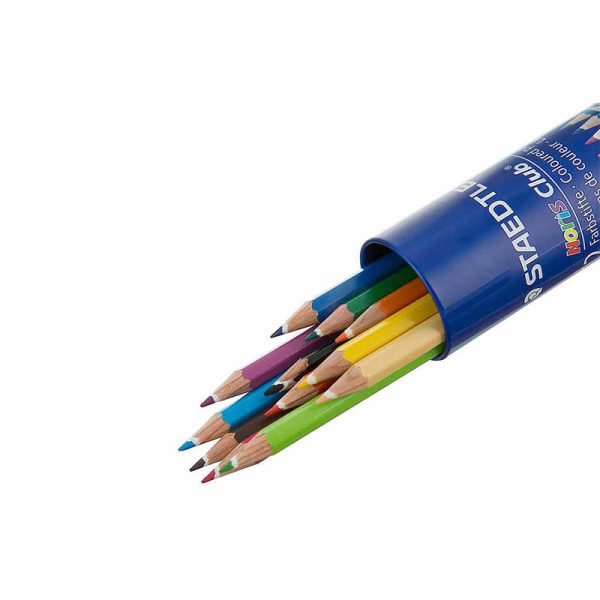 مداد رنگی استدلر 12 رنگ لوله ای مدل نوریس کلاب کد 144NMD12