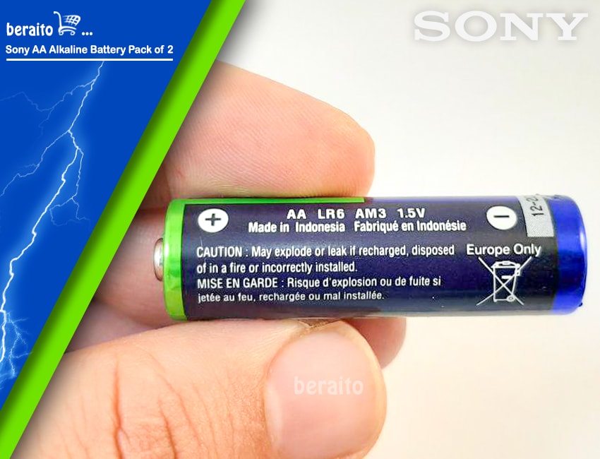 ویژگی های باتری قلمی آلکالاین سونی مدل AM3 LR6 بسته 2 عددی