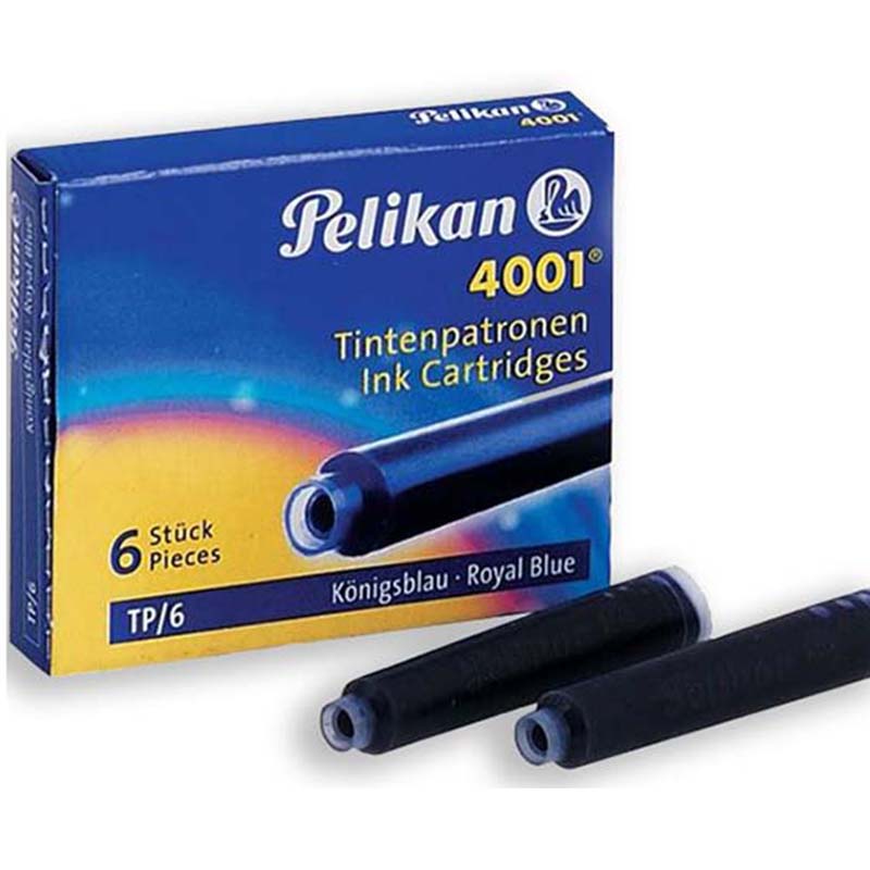 جوهر فشنگی خودنویس پلیکان مدل 4001 بسته 6 عددی