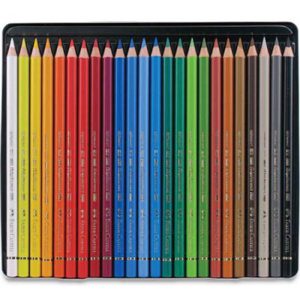 مداد رنگی 24 رنگ پلی کروم فابر کاستل جعبه فلزی کد 23110024