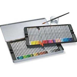 مداد رنگی کارات آبرنگی استدلر 60 رنگ جعبه فلزی کد 125M60