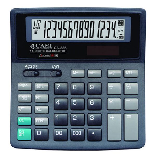 ماشین حساب 14 رقمی کاسی 3 صفر مدل CASI CA-885