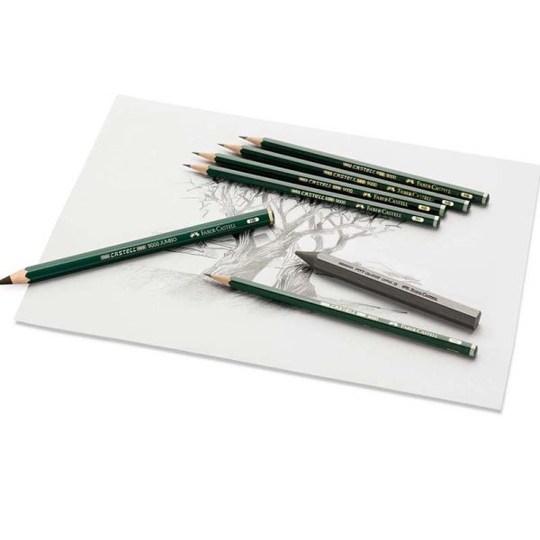 مداد طراحی فابر-کاستل مدل 9000 نوک F کد 23119010 بسته 2 عددی