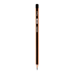 مداد مشکی مپد سه گوش ته صدفی مداد 2B کد 850022 بسته 12 عددی