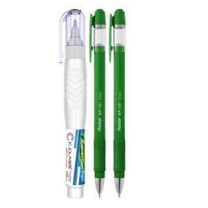 لاک غلط گیر سی کلاس قلمی به همراه 2 عدد خودکار پنتر سبز SP-101