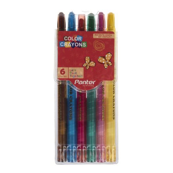 مداد شمعی پیچی پنتر 6 رنگ مدل color