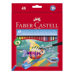 مداد آبرنگی فابر کاستل 48 رنگ جعبه مقوایی