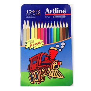 مداد رنگی آرت لاین 14 رنگ جعبه فلزی