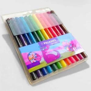 ماژیک رنگ آمیزی پیکاسو 12 رنگ مدل Fine TIP جعبه طلقی
