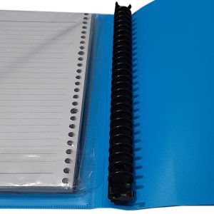 دفتر کلاسوری جلد طلقی جیب دار 100 برگ 26 سوراخ