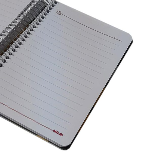 دفتر یادداشت 160 برگ سیم از بغل طلقی کلاسیک سایز 11.5 × 16.5
