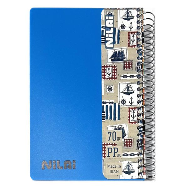 دفتر یادداشت 160 برگ طلقی سیم از بغل ساده سایز 11.5 × 16.5