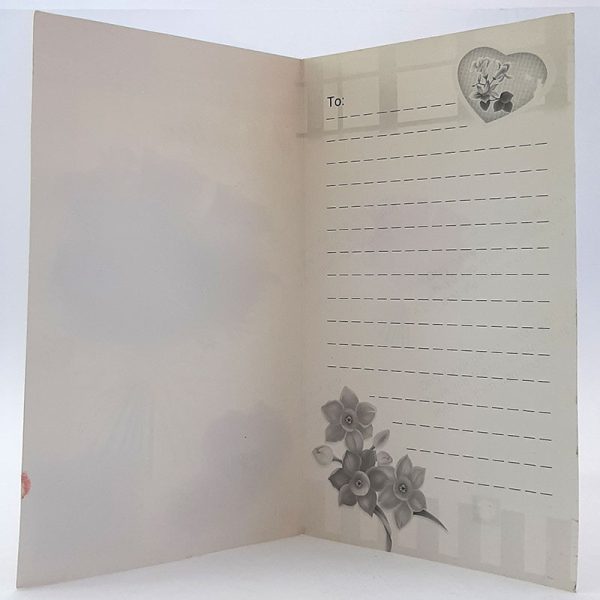 کارت پستال برجسته اکلیلی فانتزی طرح گل رز همراه با پاکت کد H22-04