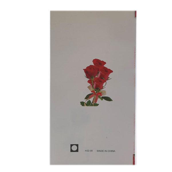 کارت پستال برجسته اکلیلی فانتزی طرح گل رز همراه با پاکت کد H22-08