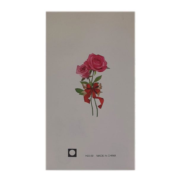 کارت پستال برجسته اکلیلی فانتزی طرح گل رز صورتی همراه با پاکت کد H22-02