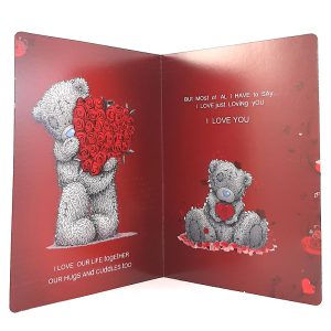 کارت پستال طرح قلب و خرس Sharin کد 11-12 همراه با پاکت