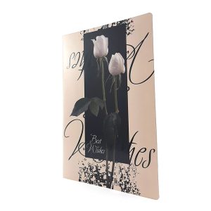 کارت پستال طرح گل رز سفید Sharin کد 8-16 همراه با پاکت