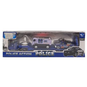 ست ماشین پلیس فلزی اسباب بازی جعبه دار