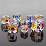 تاس پلاستیکی شفاف رنگی بسته 2 عددی