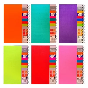 دفتر زبان 2 خط 100 برگ سیمی جلد طلقی طرح ساده