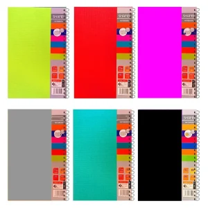 دفتر زبان 2 خط 50 برگ سیمی جلد طلقی طرح ساده