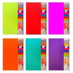 دفتر زبان 2 خط 80 برگ سیمی جلد طلقی طرح ساده