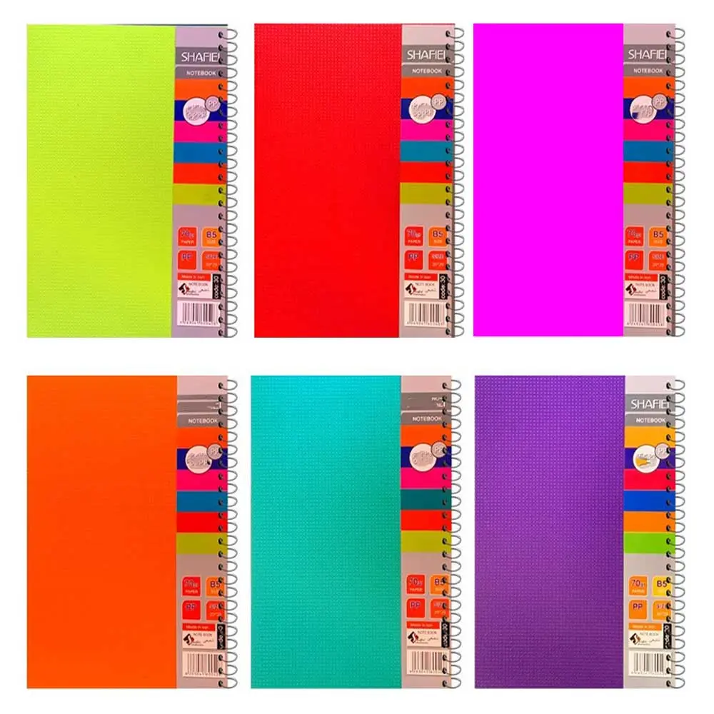 دفتر زبان 2 خط 80 برگ سیمی جلد طلقی طرح ساده