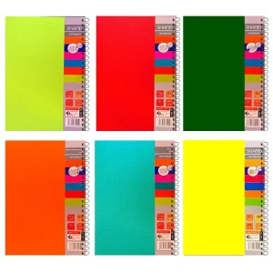 دفتر مشق 80 برگ سیمی جلد طلقی طرح ساده