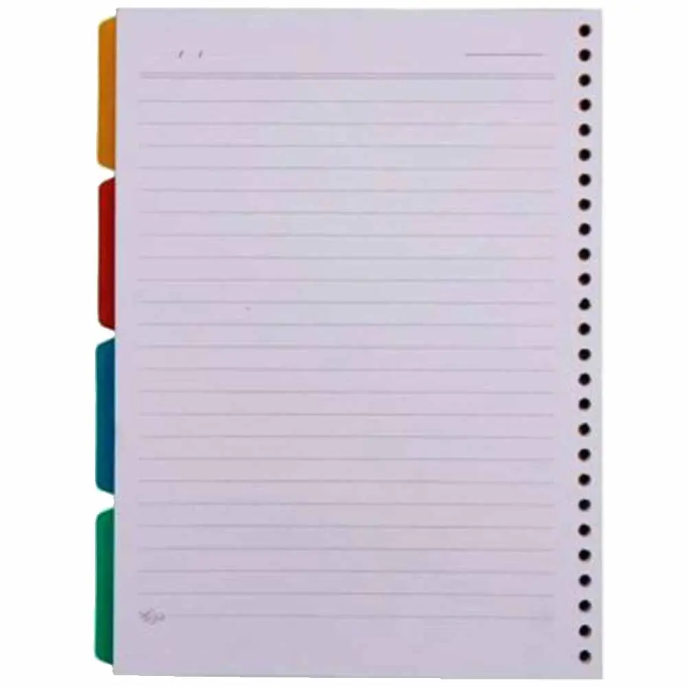 کاغذ یدک کلاسور 26 حلقه 100 برگ همراه با جدا کننده