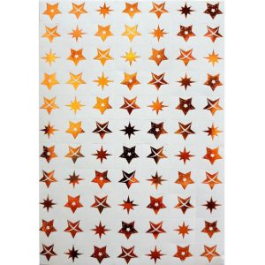 برچسب تشویقی طرح ستاره براق نارنجی بسته 8 برگی