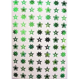 برچسب تشویقی طرح ستاره براق سبز بسته 8 برگی