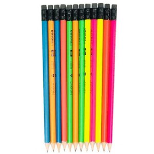 مداد مشکی پاک کن دار نئون پیکاسو مدل Neon 9007 بسته 12 عددی