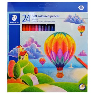 مداد رنگی 24 رنگ استدلر جعبه مقوایی مدل Soft