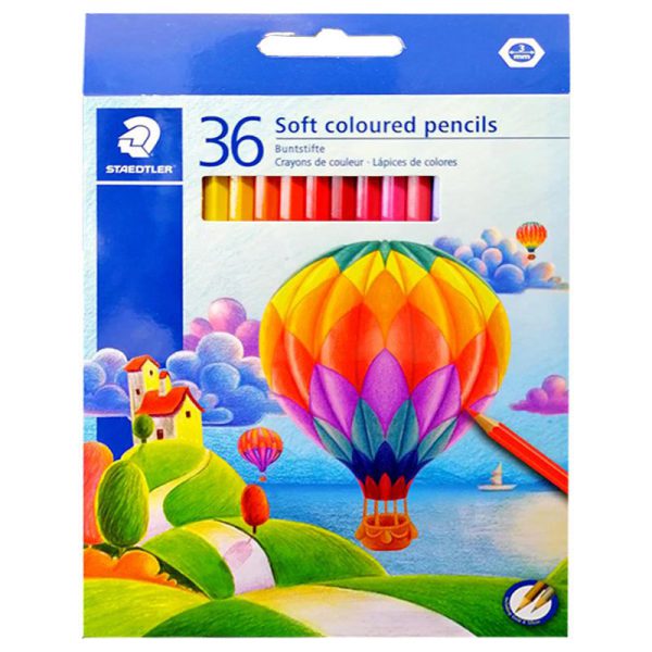 مداد رنگی 36 رنگ استدلر جعبه مقوایی مدل Soft