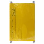 پوشه آویز مقوایی رنگ زرد بسته 10 عددی همراه با سیخ فلزی