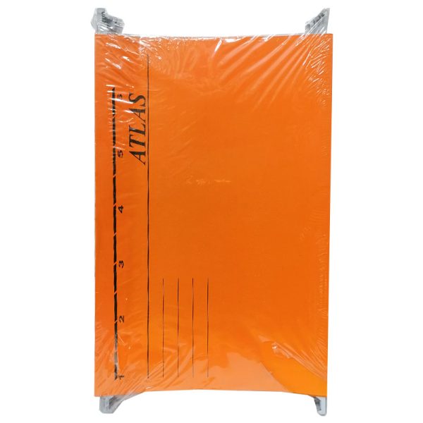 پوشه آویز مقوایی رنگ نارنجی بسته 10 عددی همراه با سیخ فلزی