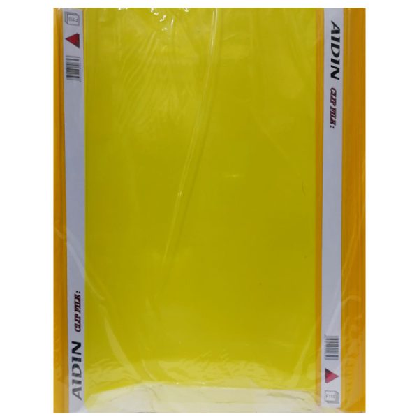 پوشه پلاستیکی A4 آیدین زرد بسته 50 عددی