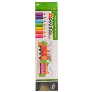 مداد رنگی 6 رنگ آدمیرال جعبه مقوایی مدل MDF