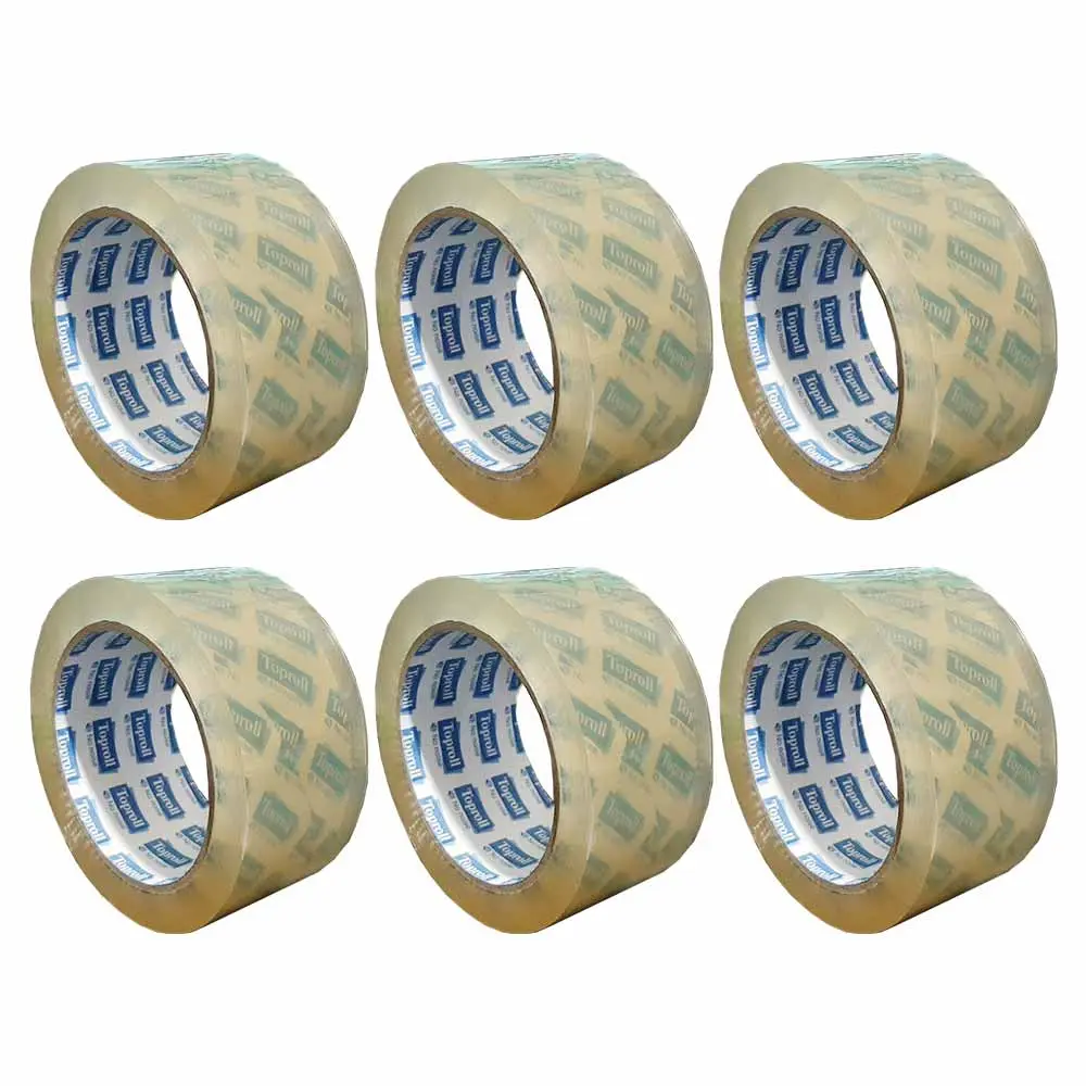 چسب پهن 5 سانت تاپرول بی صدا طول 90 یارد بسته 6 عددی