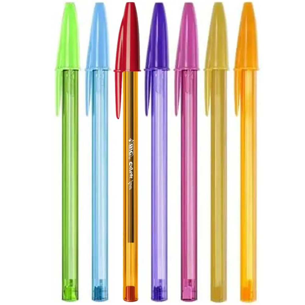 خودکار بیک رنگی 1.2 میل مدل کریستال فشن بسته 7 عددی