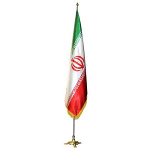 پرچم تشریفات ایران مدل ایستاده شهاب تحریر کد 7090