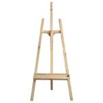 سه پایه بوم نقاشی تاشو دو شیار مدل چوبی با قابلیت تنظیم ارتفاع
