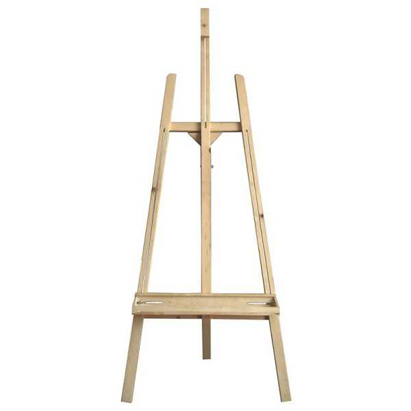 سه پایه بوم نقاشی تاشو دو شیار مدل چوبی با قابلیت تنظیم ارتفاع