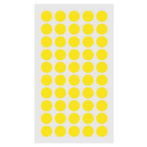 برچسب دایره ای زرد قطر 1 سانتی متر بسته 100 برگی