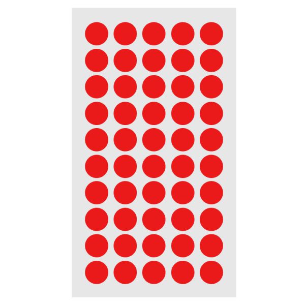 برچسب دایره ای قرمز قطر 1 سانتی متر بسته 100 برگی