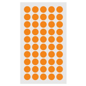 برچسب دایره ای نارنجی قطر 1 سانتی متر بسته 100 برگی